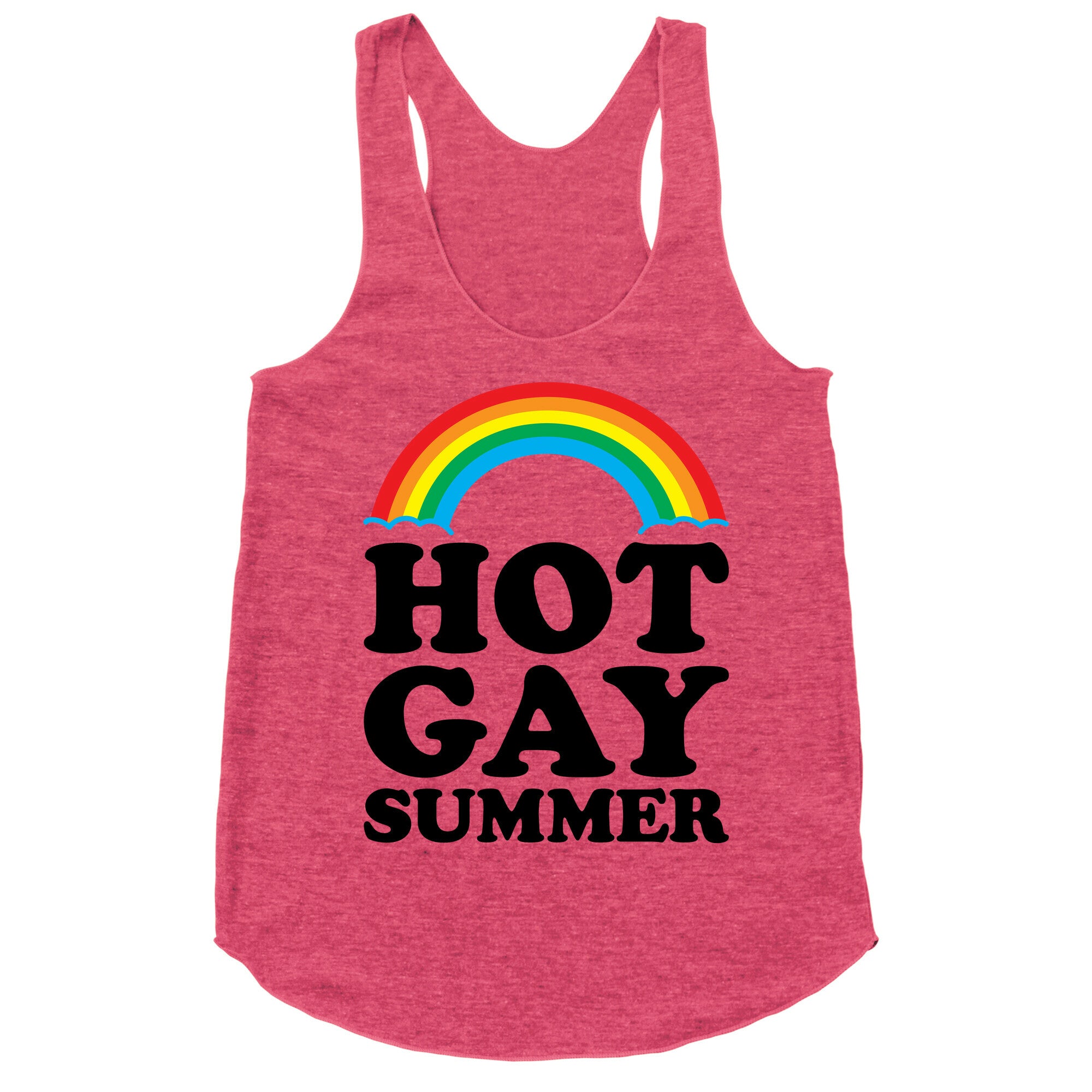 Hot Gay Summer Parody Racerback Tank